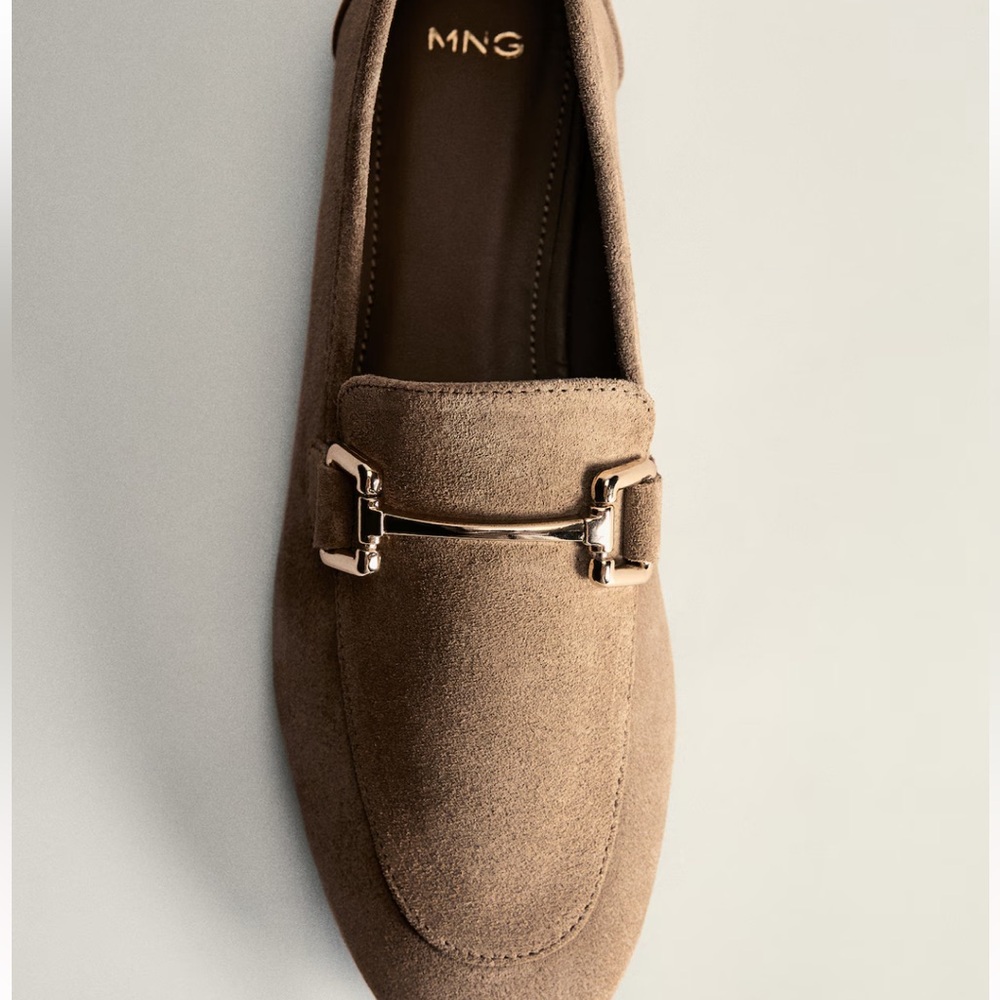 NWT Mango Tan Suede Leather Loafers - Picture 4 of 12